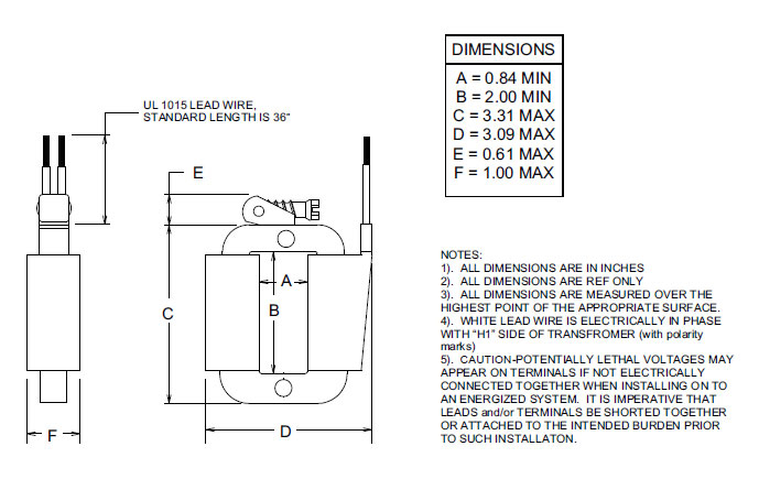 Model 1SP Split Core Current Transformer